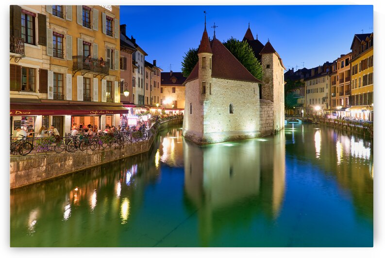 Annecy Haute Savoie France. The Palais de lIsle and Thiou river at sunset by Marco Brivio