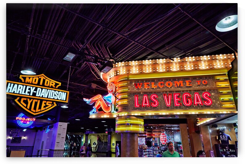 Welcome to Las Vegas sign. MGM Grand Hotel. Las Vegas Nevada USA by Marco Brivio
