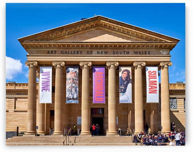 Art Gallery of New South Wales with banners by Marco Brivio
