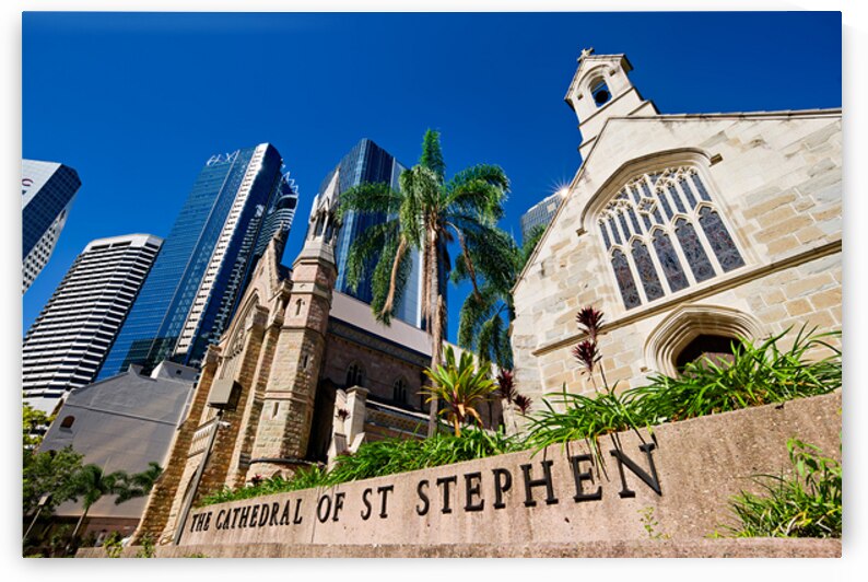 The Cathedral of St Stephen with modern skyscrapers behind. by Marco Brivio