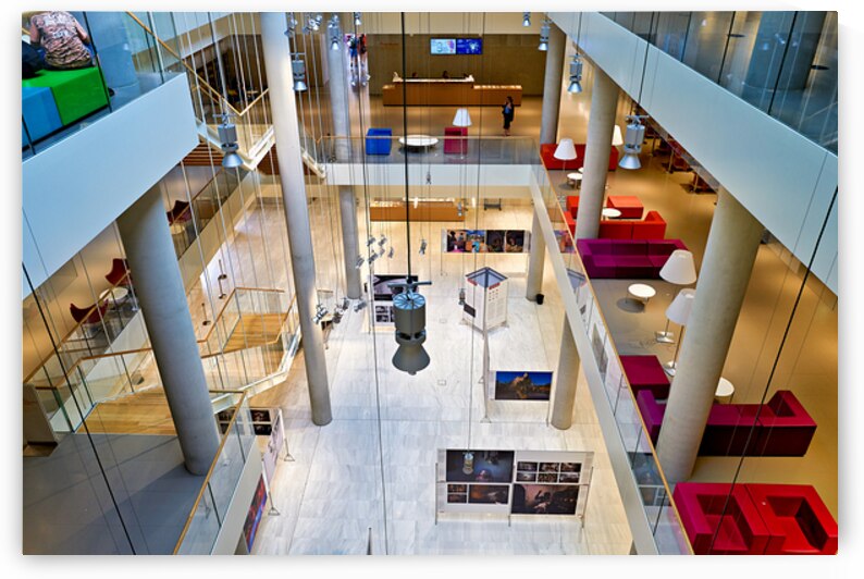 Visitors explore the Stavros Niarchos Foundation in Athens by Marco Brivio