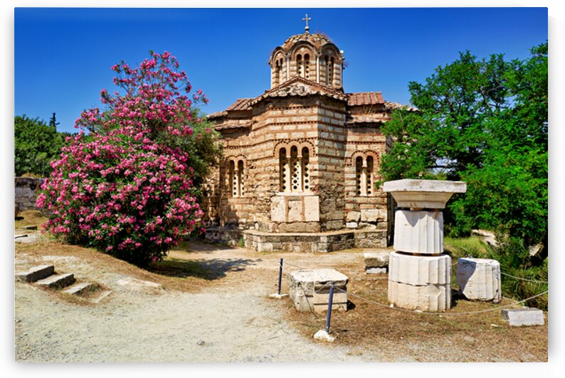 Old church of the holy apostles in athens at the ancient agora by Marco Brivio