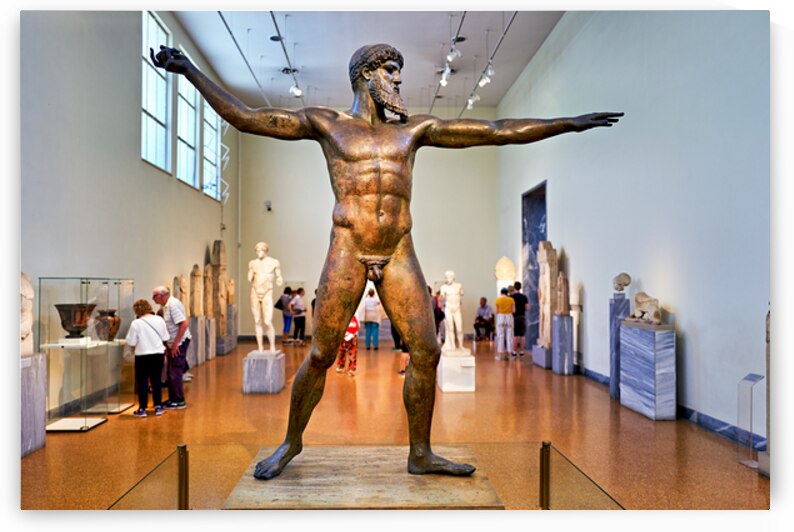 Bronze statue on display at National Archaeological Museum in At by Marco Brivio