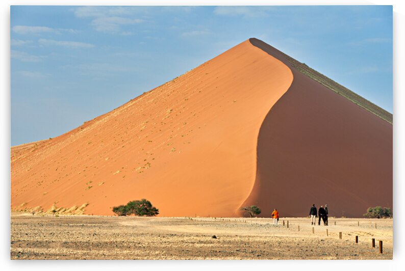 Sand dunes rise sharply in Sossusvlei Namibia by Marco Brivio
