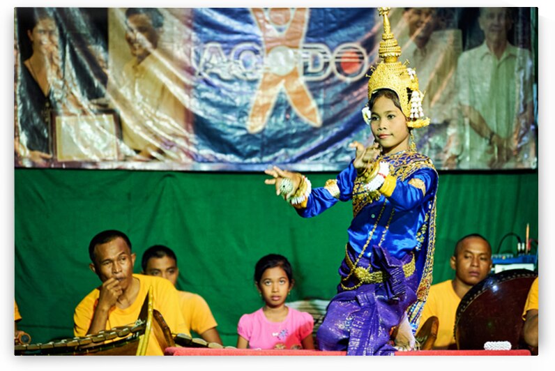 Cambodian girl performs traditional dance. by Marco Brivio