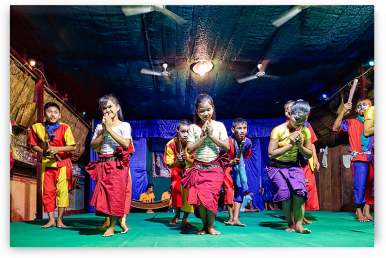 Children performing traditional Cambodian dance. by Marco Brivio