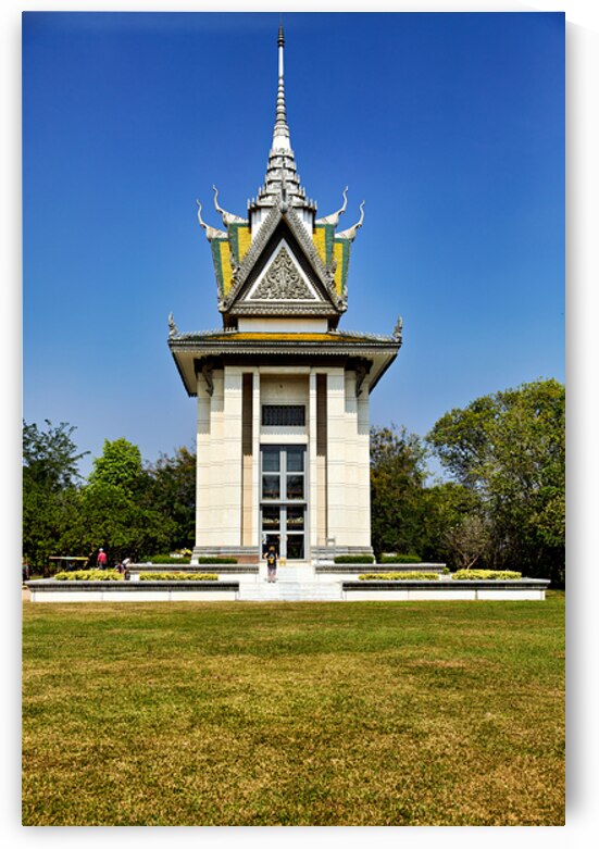 Choeung Ek Memorial Stupa Cambodia displaying skulls of genoci by Marco Brivio