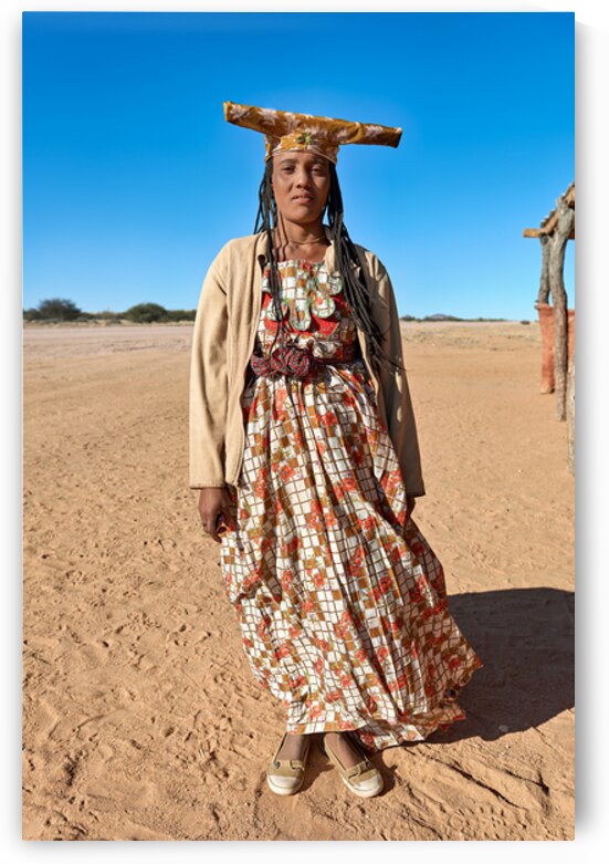 Portrait of a woman from the Herero Bantu group in Namibia by Marco Brivio