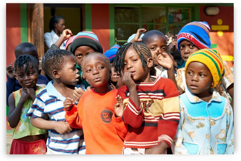 Children in classroom at school in Rundu Kavango Region of Nami by Marco Brivio