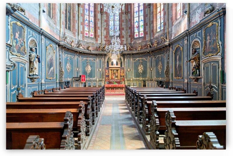 Interior view of Saint Pierre le Jeune church in Strasbourg Als by Marco Brivio