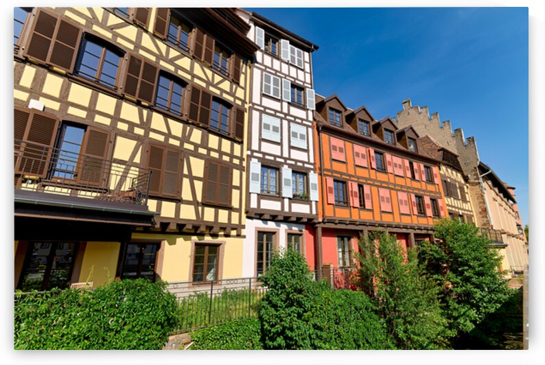 Colorful timber framed houses in Petit France district Strasbour by Marco Brivio