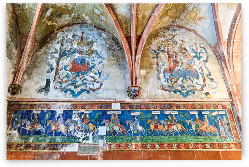 Historical murals in Saint Pierre le Jeune church of Strasbourg by Marco Brivio