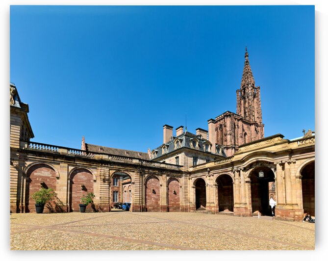 View of cathedral notre dame from palais rohan in strasbourg by Marco Brivio