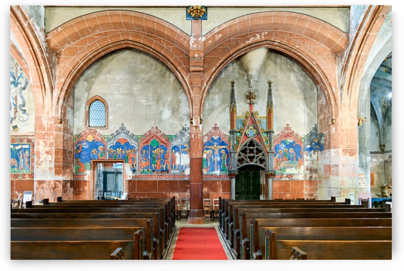 Interior view of Saint Pierre le Jeune church in Strasbourg Als by Marco Brivio