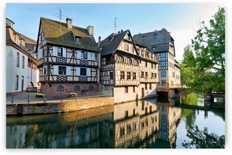 Timber framed houses by the river in Petit France Strasbourg by Marco Brivio