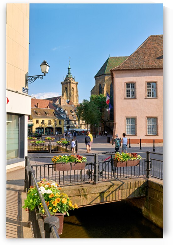 Cathedral and street view in Colmar Alsace during daylight hour by Marco Brivio