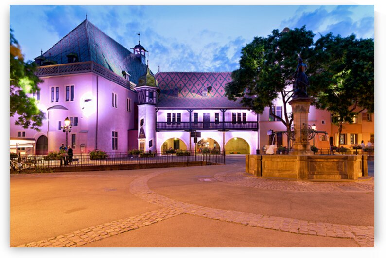 Evening view of Koifhus old custom house in Colmar Alsace by Marco Brivio
