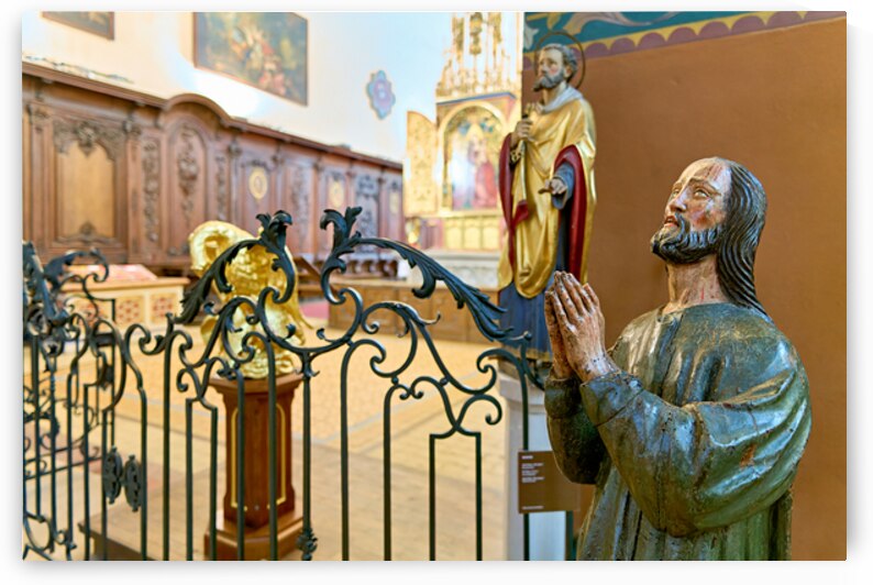 Statue of jesus christ in dominican church in colmar alsace fran by Marco Brivio