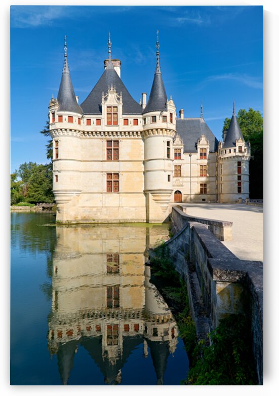 Chateau dAzay le Rideau in Loire Valley on a sunny day by Marco Brivio