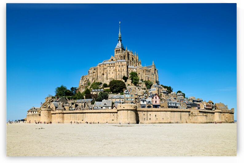 Mont Saint Michel in Normandy France during low tide by Marco Brivio
