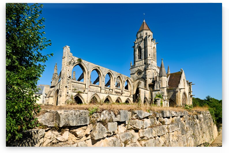 Ruins of Saint Etienne le Vieux church in Caen Normandy France by Marco Brivio