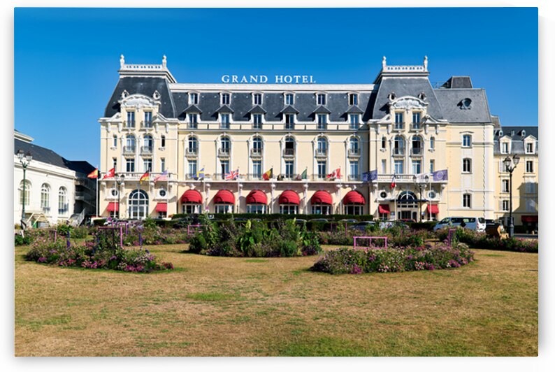 Visit Grand Hotel in Cabourg Normandy France on a sunny day by Marco Brivio