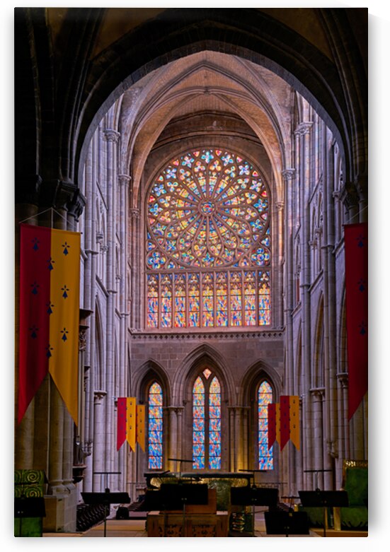 Stained glass windows in Cathedral Saint Vincent in Saint Malo by Marco Brivio