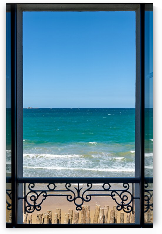 View of Grand Plage du Sillon in Saint Malo Brittany France by Marco Brivio