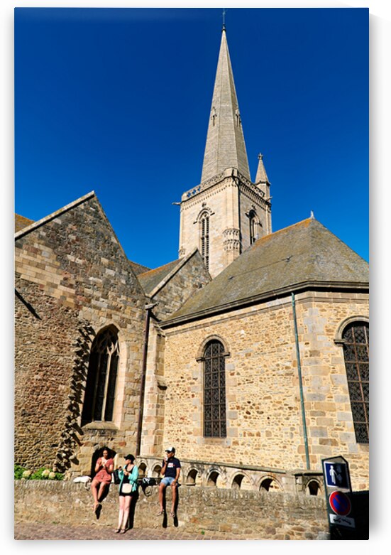 Visitors enjoying time near Cathedral Saint Vincent in Saint Mal by Marco Brivio