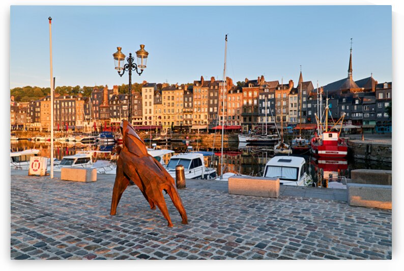Sunrise at the harbour in Honfleur Normandy France by Marco Brivio