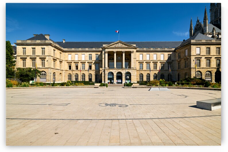 Rouen Town Hall in Normandy with clear blue sky by Marco Brivio