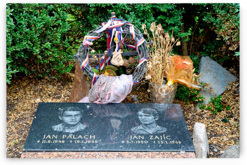 Memorial for Czech heroes Jan Palach and Jan Zajíc. by Marco Brivio