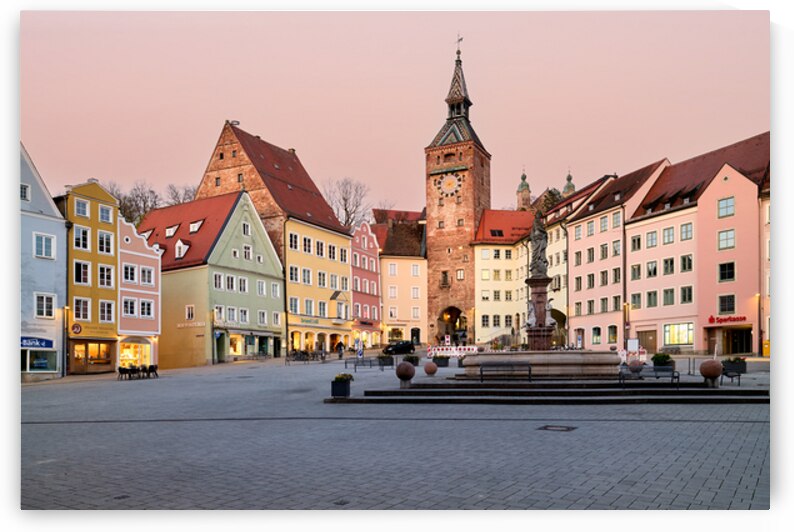 Exploring Hauptplatz square in Landsberg am Lech on the Romantic by Marco Brivio