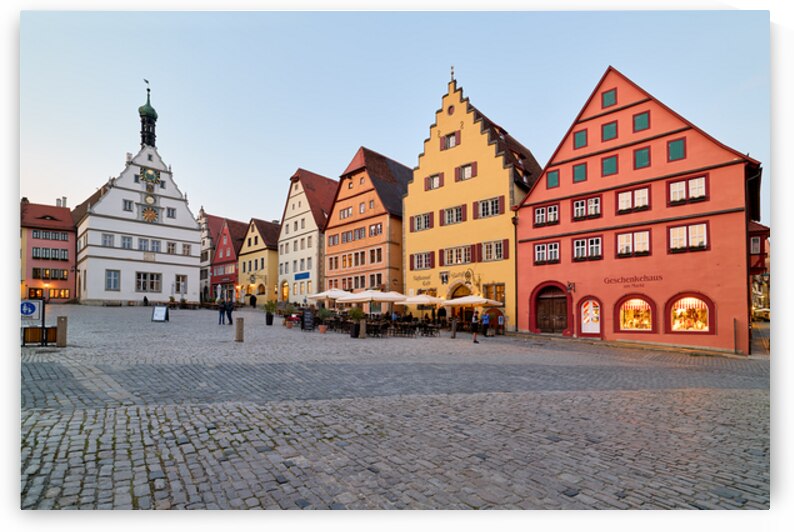 Market square in Rothenburg ob der Tauber on the Romantic Road by Marco Brivio