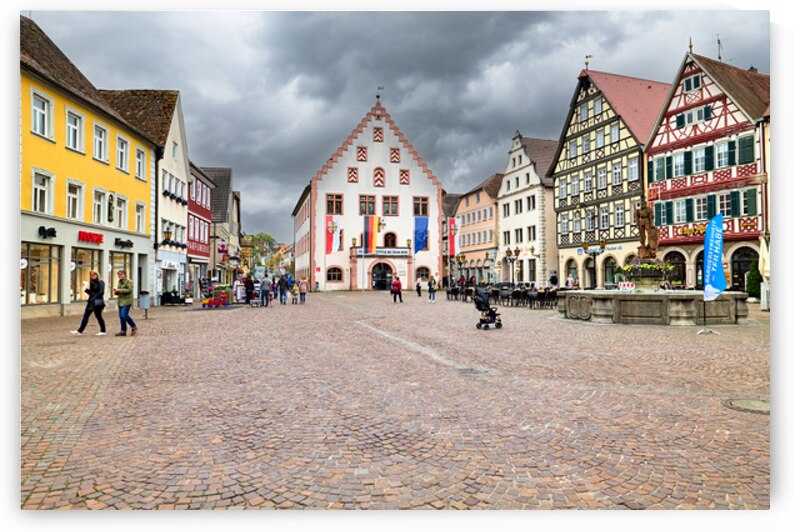 Market square in Bad Mergentheim Germany on the Romantic Road by Marco Brivio