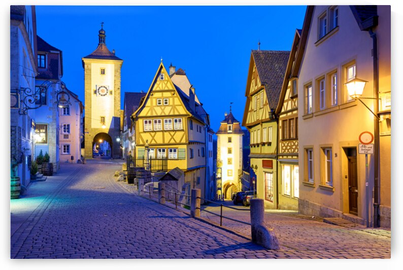 Rothenburg ob der Tauber Plonlein at sunset on the romantic road by Marco Brivio