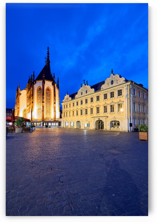 Wurzburg marienkapelle and falcon house on the romantic road by Marco Brivio