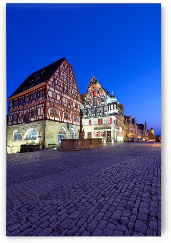 Sunset over Jagstheimer Haus in Rothenburg ob der Tauber by Marco Brivio