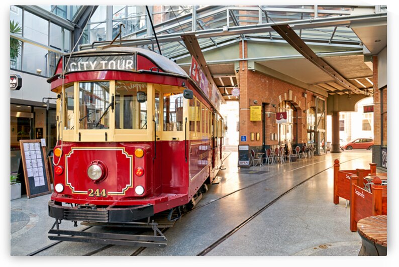Sightseeing tram at Christchurch in New Zealand for tourists by Marco Brivio