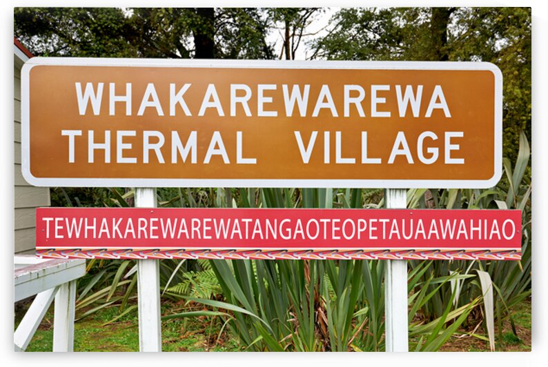 Whakarewarewa thermal village entrance in Rotorua New Zealand by Marco Brivio