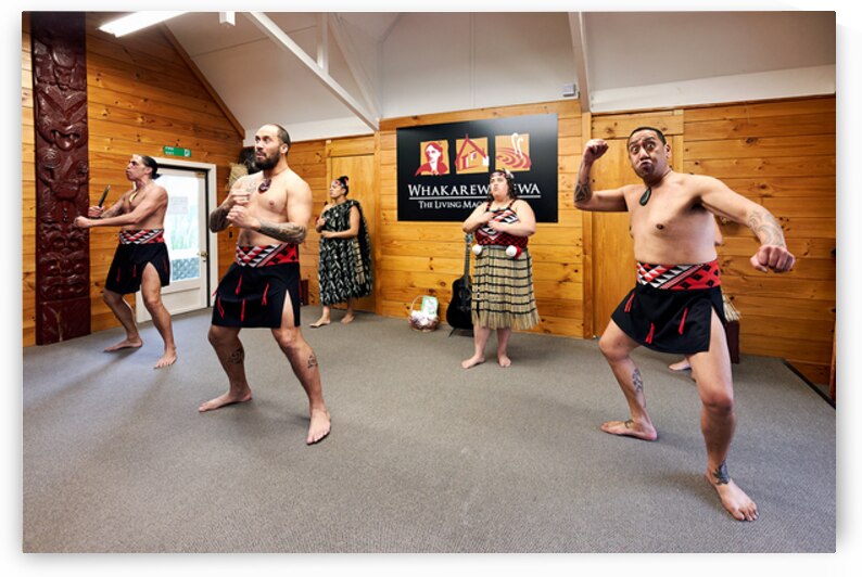 Haka dance performance at Whakarewarewa Maori Village in Rotorua by Marco Brivio