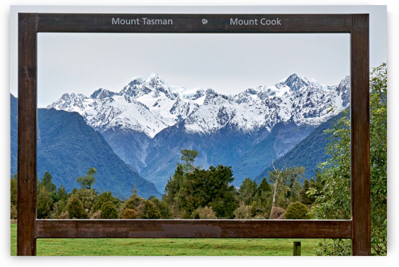 View of mount tasman and mount cook in new zealand by Marco Brivio