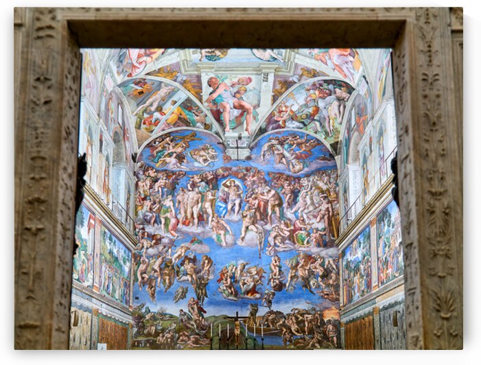 Visit to the Sistine Chapel in Vatican City showing The Last Jud by Marco Brivio