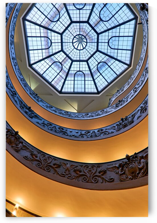 Exploring Bramante staircase in Vatican Museums in Rome Italy by Marco Brivio