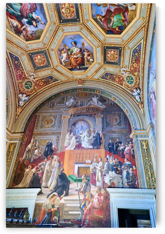 Frescoes in the raphael rooms at vatican museums in rome by Marco Brivio