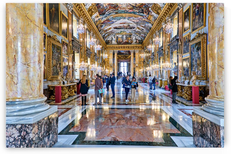 Visitors explore Colonna Art Gallery in Palazzo Colonna great ha by Marco Brivio