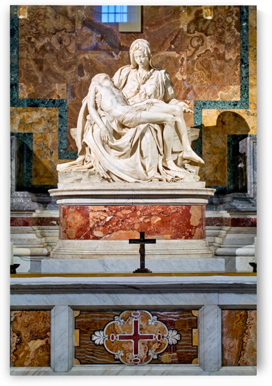 Pieta by michelangelo in saint peters basilica in rome by Marco Brivio