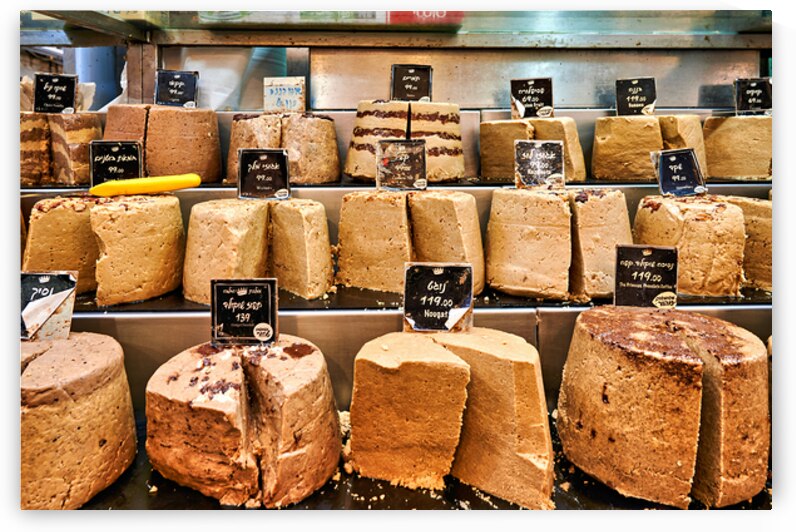 Cheese display at Mahane Yehuda Market in Jerusalem by Marco Brivio