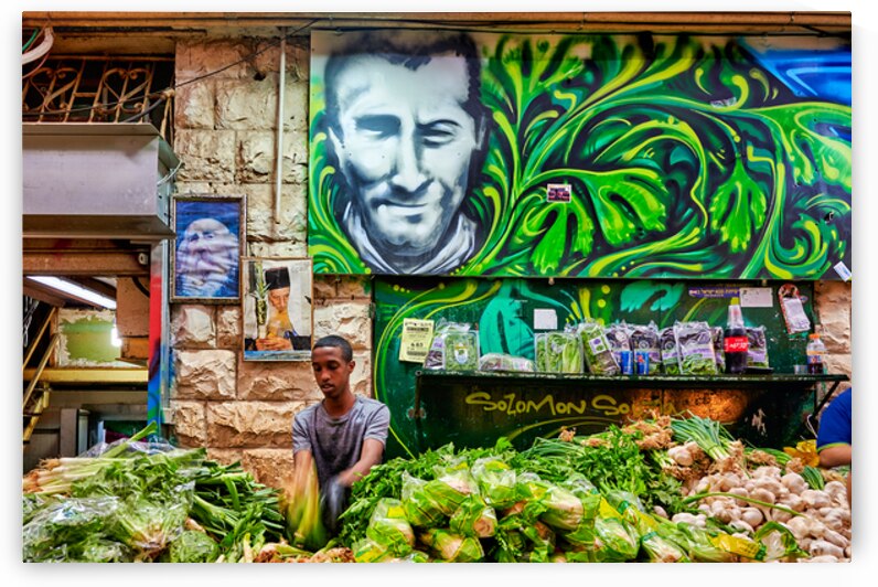Fresh produce and activity in Mahane Yehuda Market Jerusalem by Marco Brivio