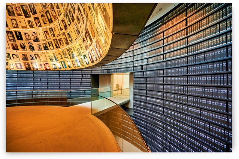 Memorial in Yad Vashem shows Hall of Names for Holocaust victims by Marco Brivio
